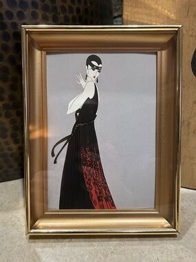 ERTE Vintage Book Print- “Splendeur” Framed Art